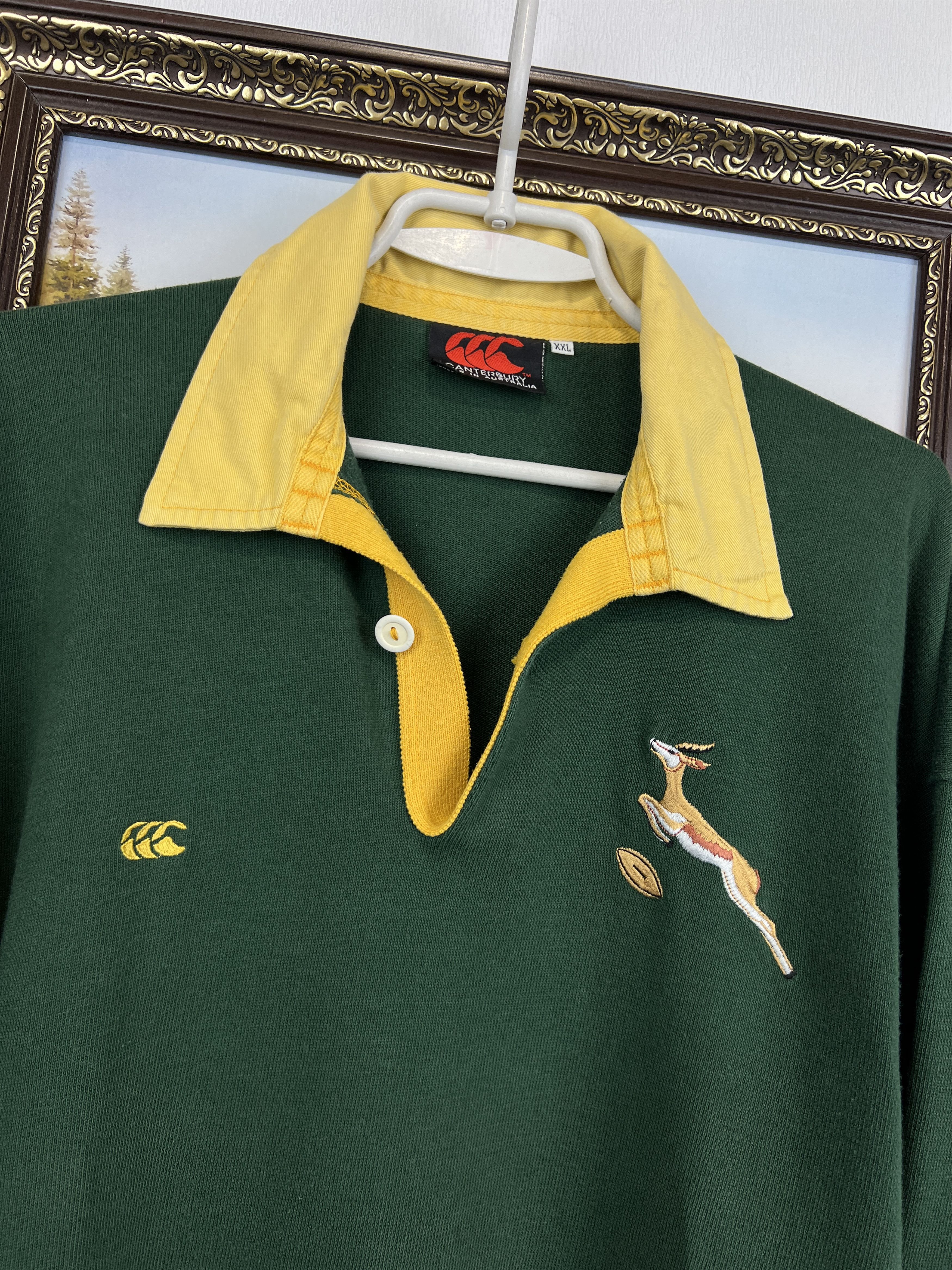 Vintage Canterbury South Africa Rugby Union Jersey Long Sleeve Size US XXL / EU 58 / 5 - 3 Thumbnail