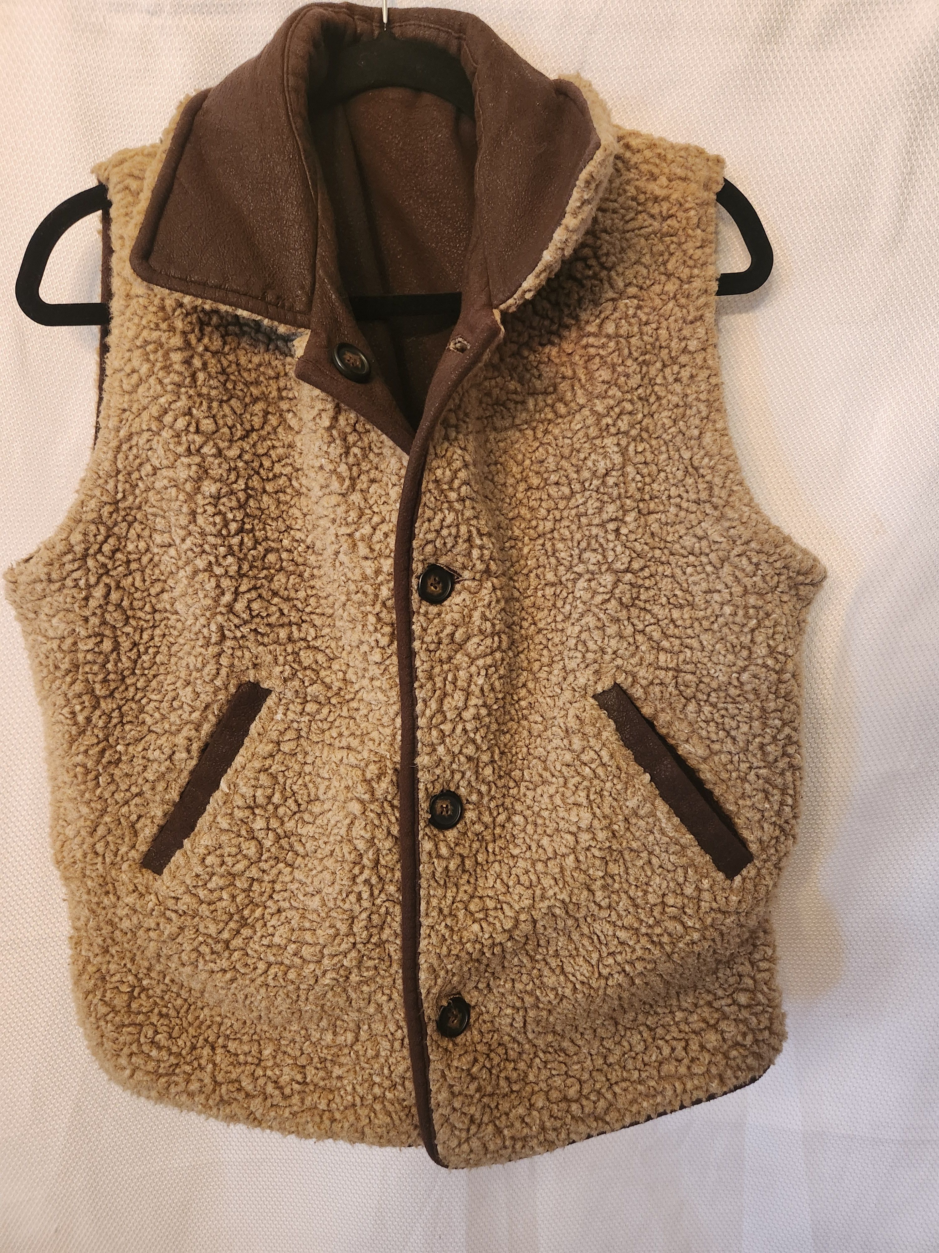 Other Vtg Tsunami Reversible Cotton Blend Fleece Button Front Vest Size L / US 10 / IT 46 - 2 Thumbnail