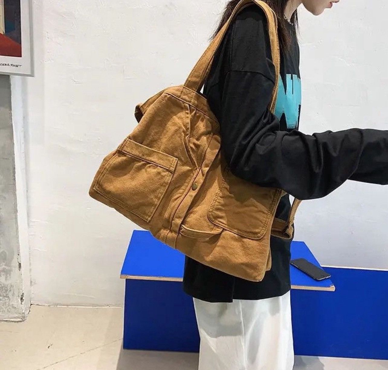 Japanese Brand Brown Color Shoulder Cross Body Bag Size ONE SIZE - 4 Thumbnail