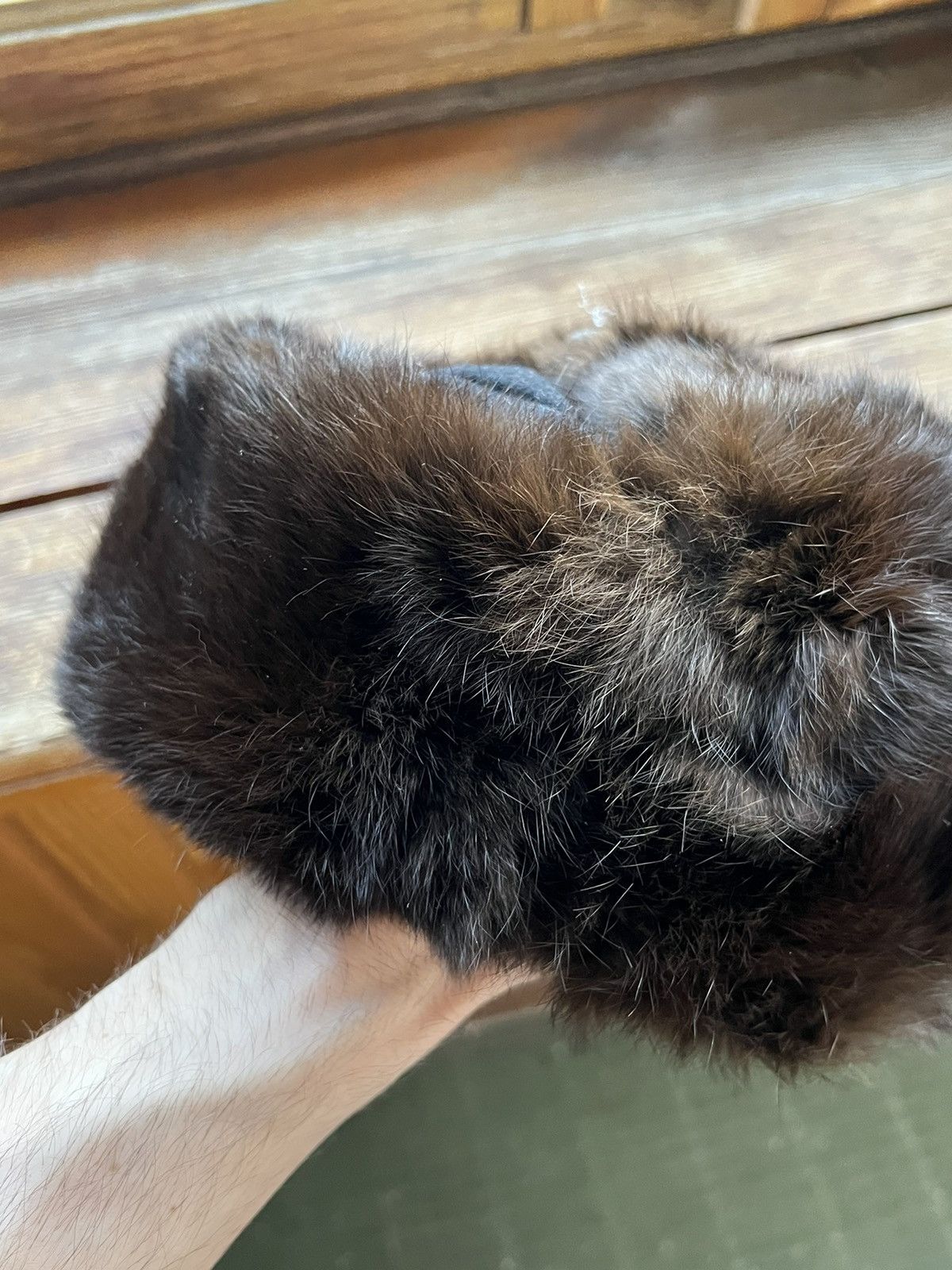 Leather Ushanka Y2K Trapper Hat Furry Mohair Fuzzy Fur Hat Size ONE SIZE - 8 Thumbnail