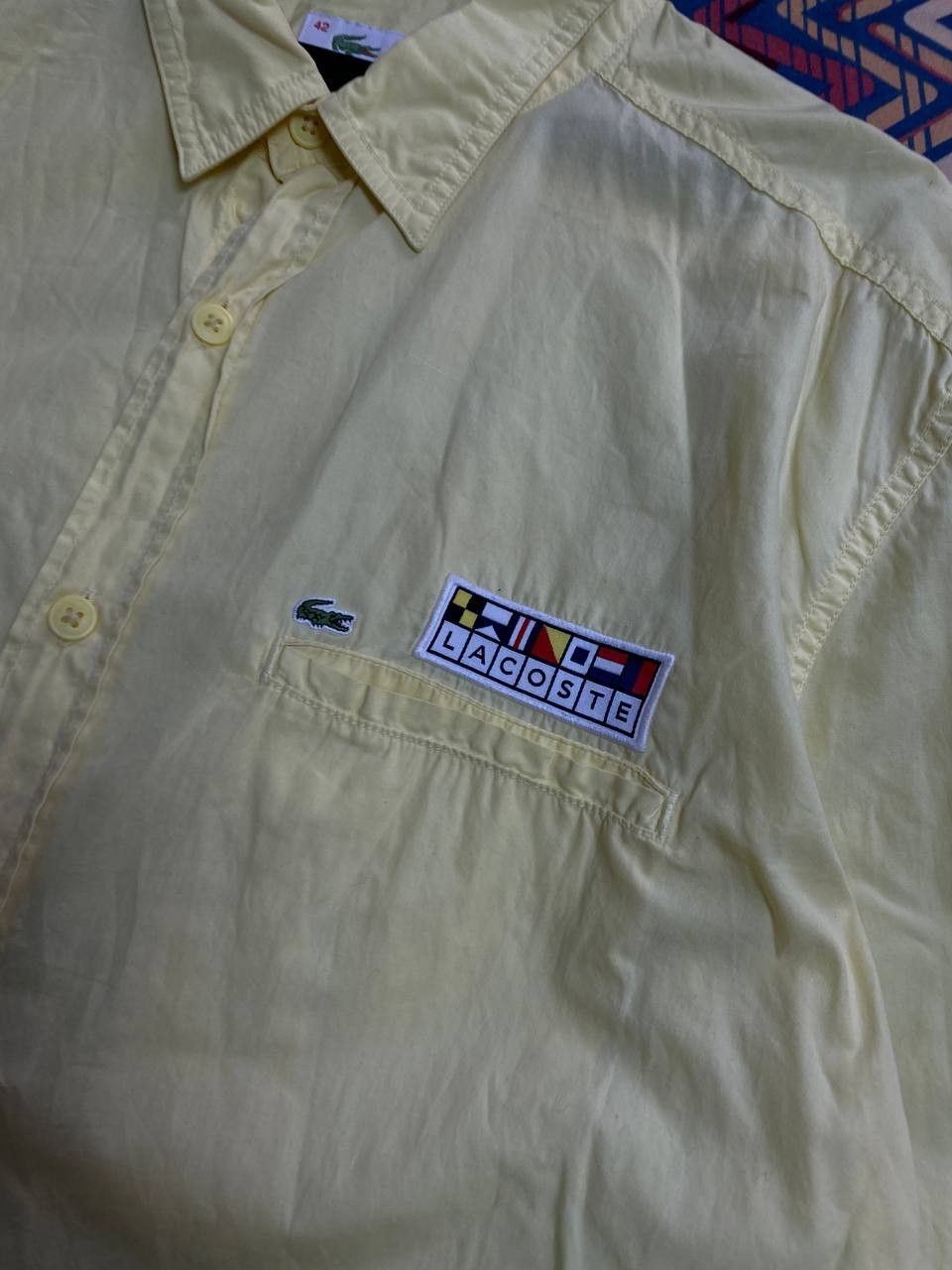 Lacoste Vintage Y2K shirt yellow Lacoste logo streetwear Size US L / EU 52-54 / 3 - 5 Thumbnail