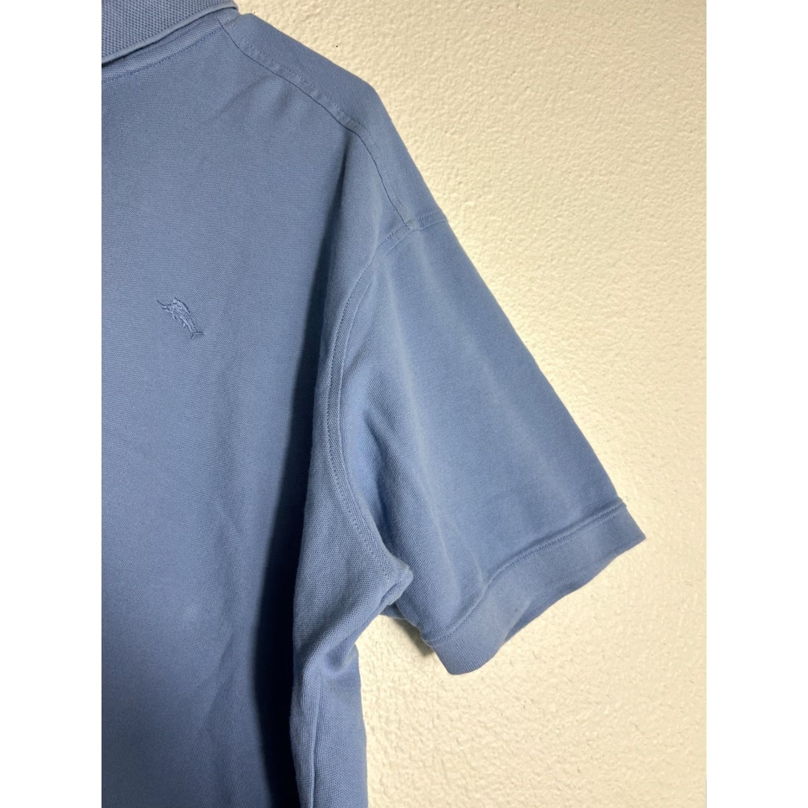 Tommy Bahama VINTAGE Tommy Bahama Polo Shirt Mens 2XL Short Sleeve Light Blue 100% Cotton Bahamas Mens Size US XXL / EU 58 / 5 - 4 Thumbnail
