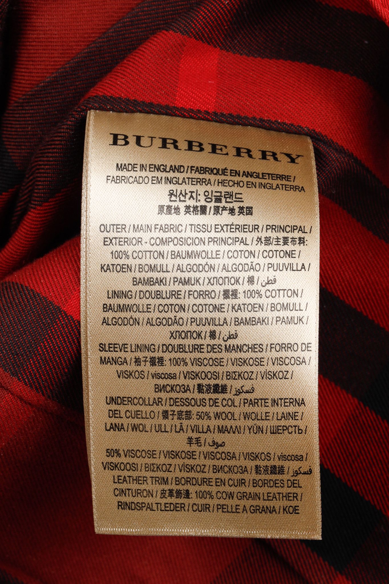 Burberry Burberry Red Cotton Belted Double-Breasted Trench Coat Size XXS / US 00 / IT 34 - 14 Thumbnail