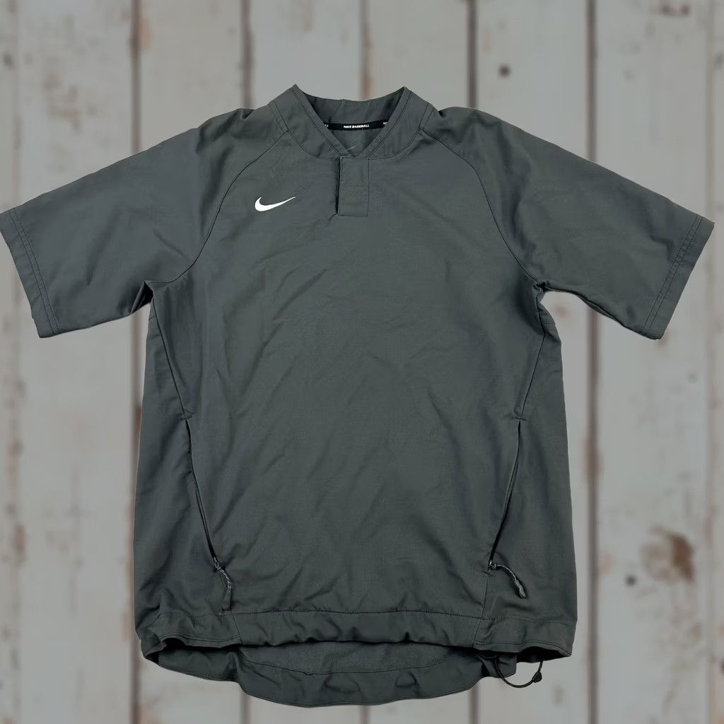Nike Nike Baseball Pullover Shirt Men S Gray Short Sleeve Coaches AH9610-060 S Size US S / EU 44-46 / 1 - 1 Thumbnail