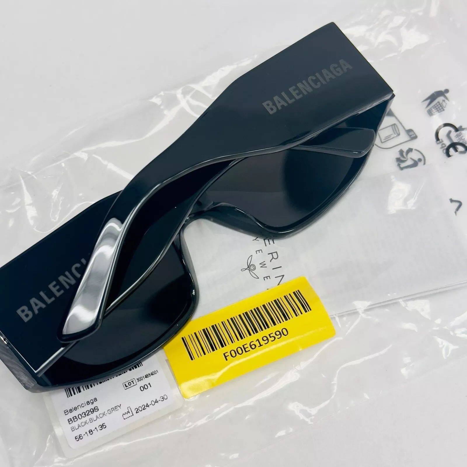 Balenciaga BALENCIAGA PANTHER 0329 Black Fashion Sunglass BB0329S 001 Size ONE SIZE - 2 Thumbnail
