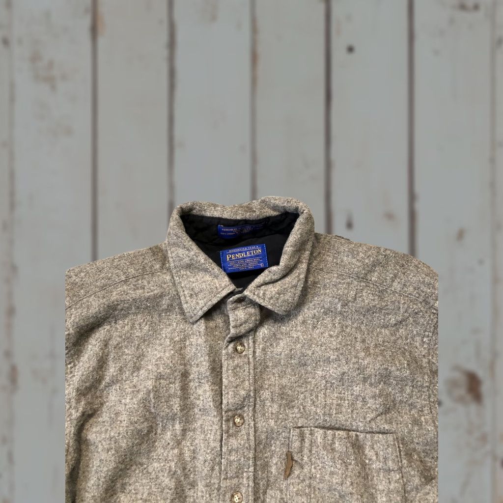 Pendleton Pendleton Shirt Mens Large Gray Wool Elbow Patch Outdoor Workwear Button Up Size US L / EU 52-54 / 3 - 1 Thumbnail