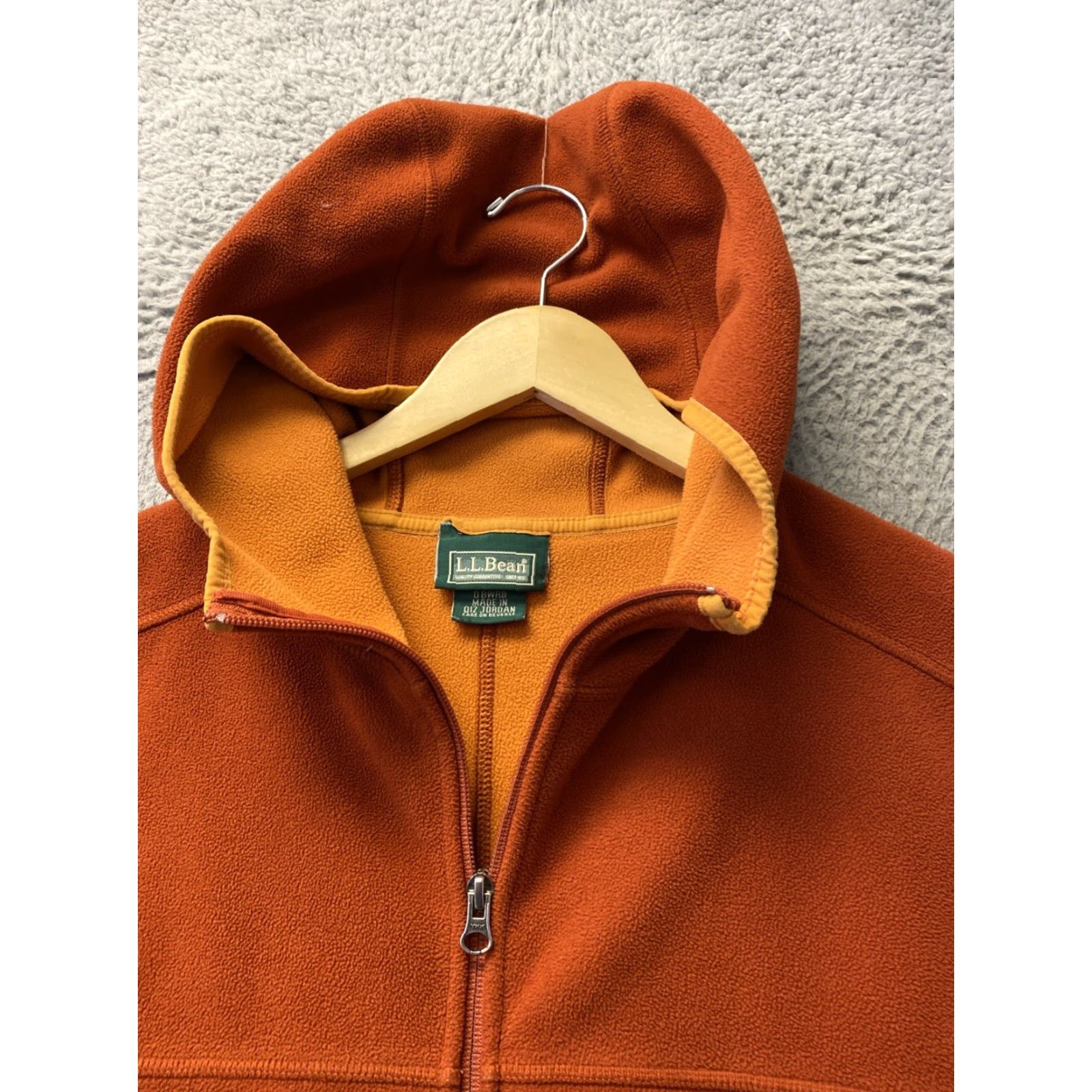 Vintage L.L. Bean Polartech Hoodie Sweatshirt Jacket Men’s L Fire Brown Relaxed Mens Size US L / EU 52-54 / 3 - 4 Thumbnail