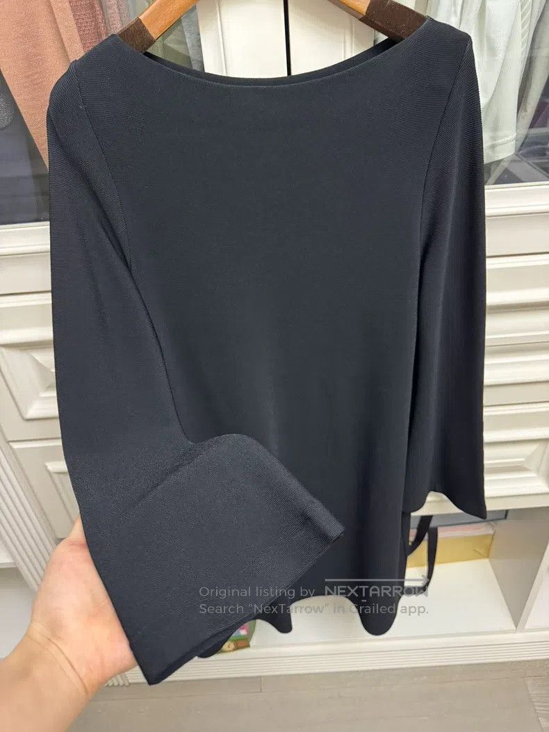 Valentino Valentino Women's black long-sleeved wide-sleeved dress Size S / US 4 / IT 40 - 2 Thumbnail