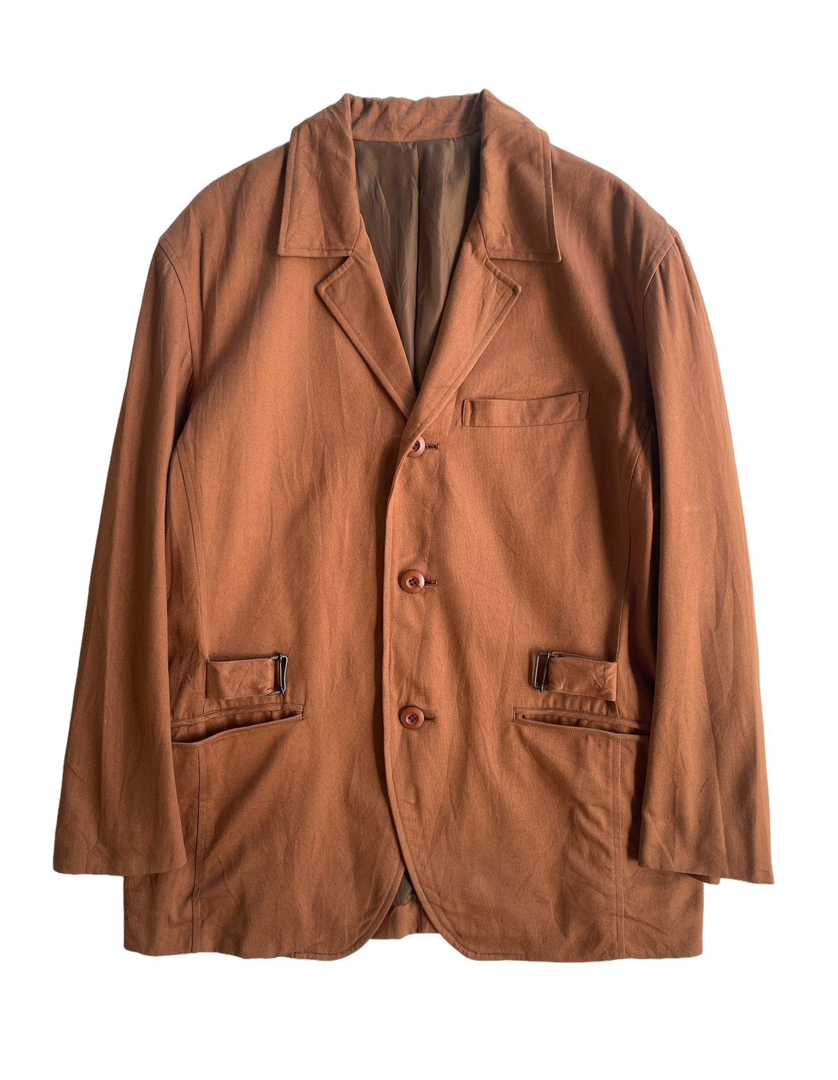 Issey Miyake 80s Issey Miyake Men Buckle Back Jacket Coat Size US M / EU 48-50 / 2 - 1 Thumbnail