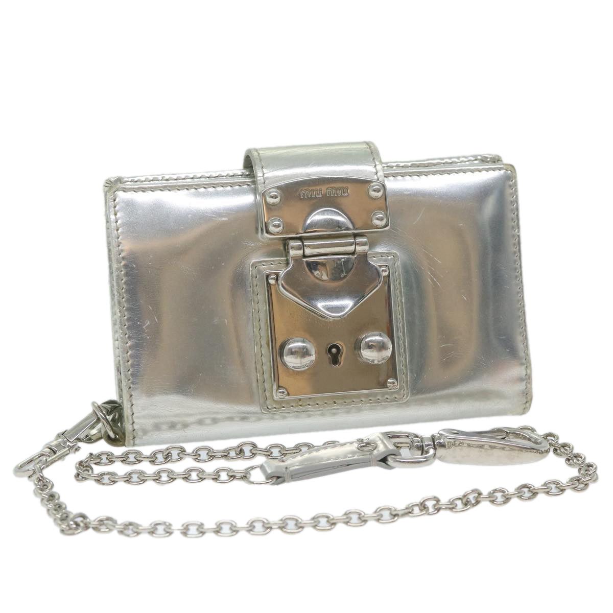image of Miu Miu Wallet in Silver, Women's