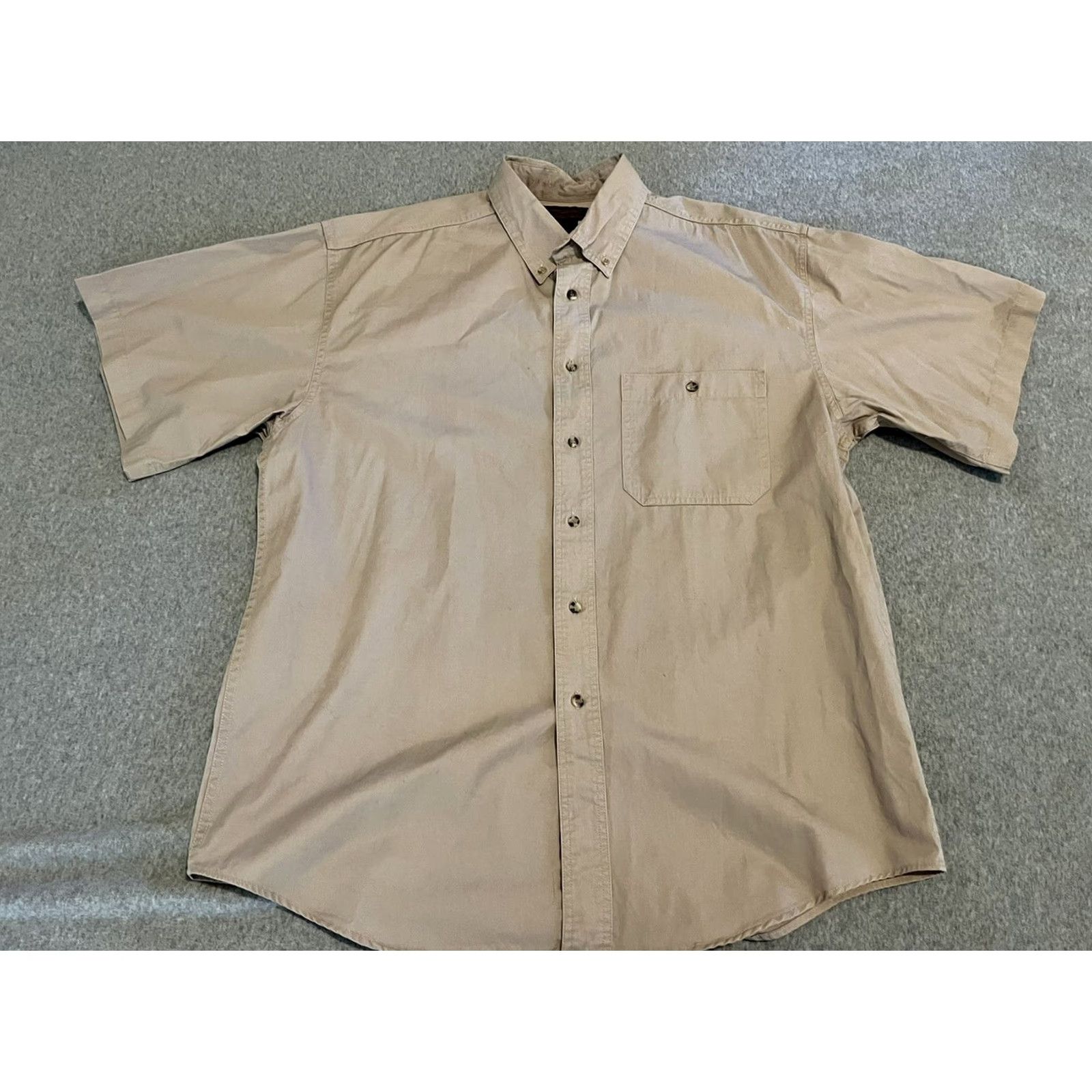 Eddie Bauer VINTAGE Eddie Bauer Button-Up Shirt Mens Large Beige 1995 Monterey CA Scuderia Ferrari California Cars Classic Shirt Mens Large Size US L / EU 52-54 / 3 - 3 Thumbnail