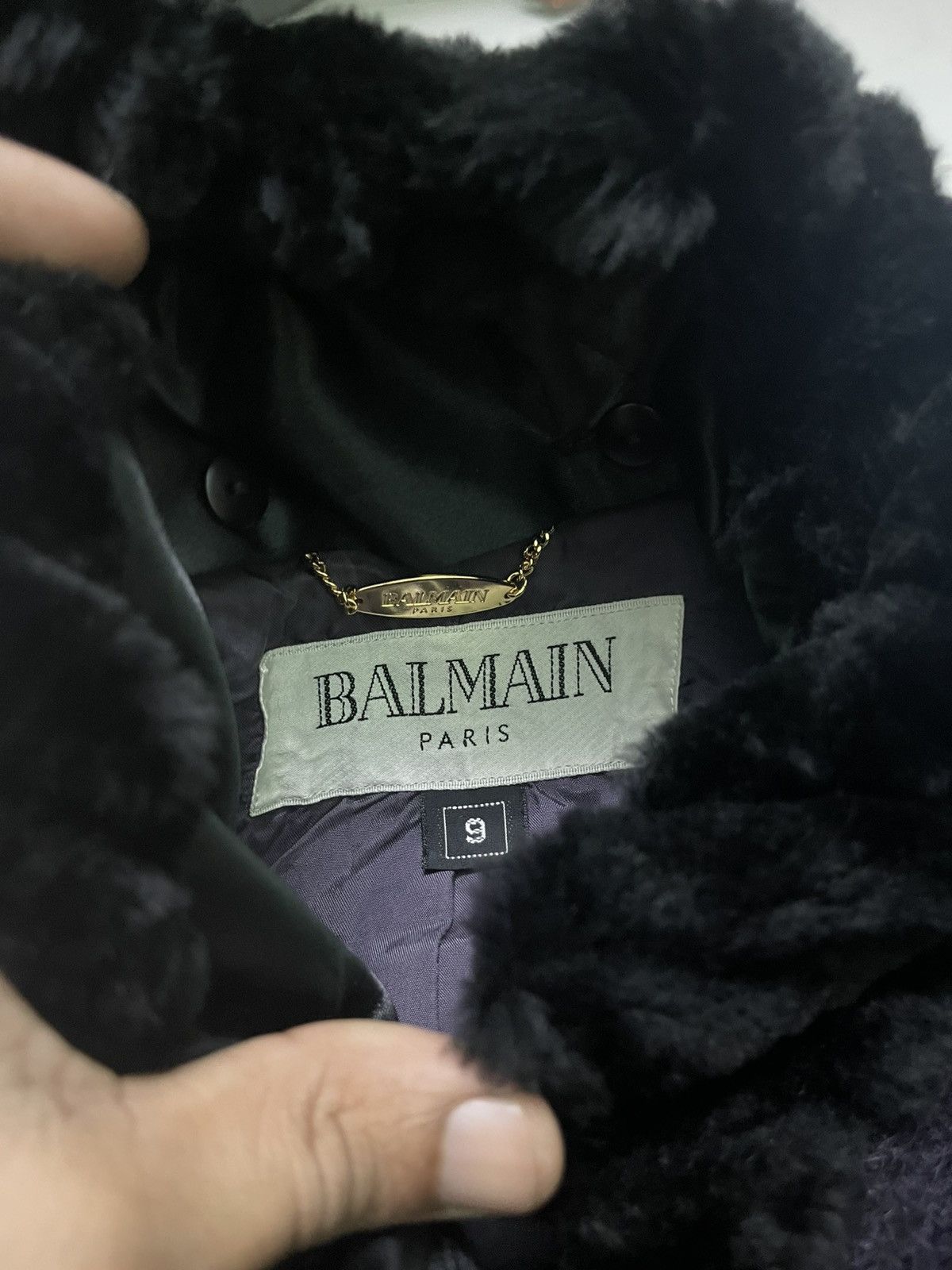 Pierre Balmain 90s PIERRE BALMAIN WOOL FUR NECK LONG COAT Size US S / EU 44-46 / 1 - 9 Thumbnail