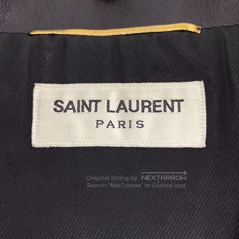 Saint Laurent Paris Saint Laurent Paris Black Sheep Leather Collar Side Zip Lo Size US XS / EU 42 / 0 - 5 Thumbnail