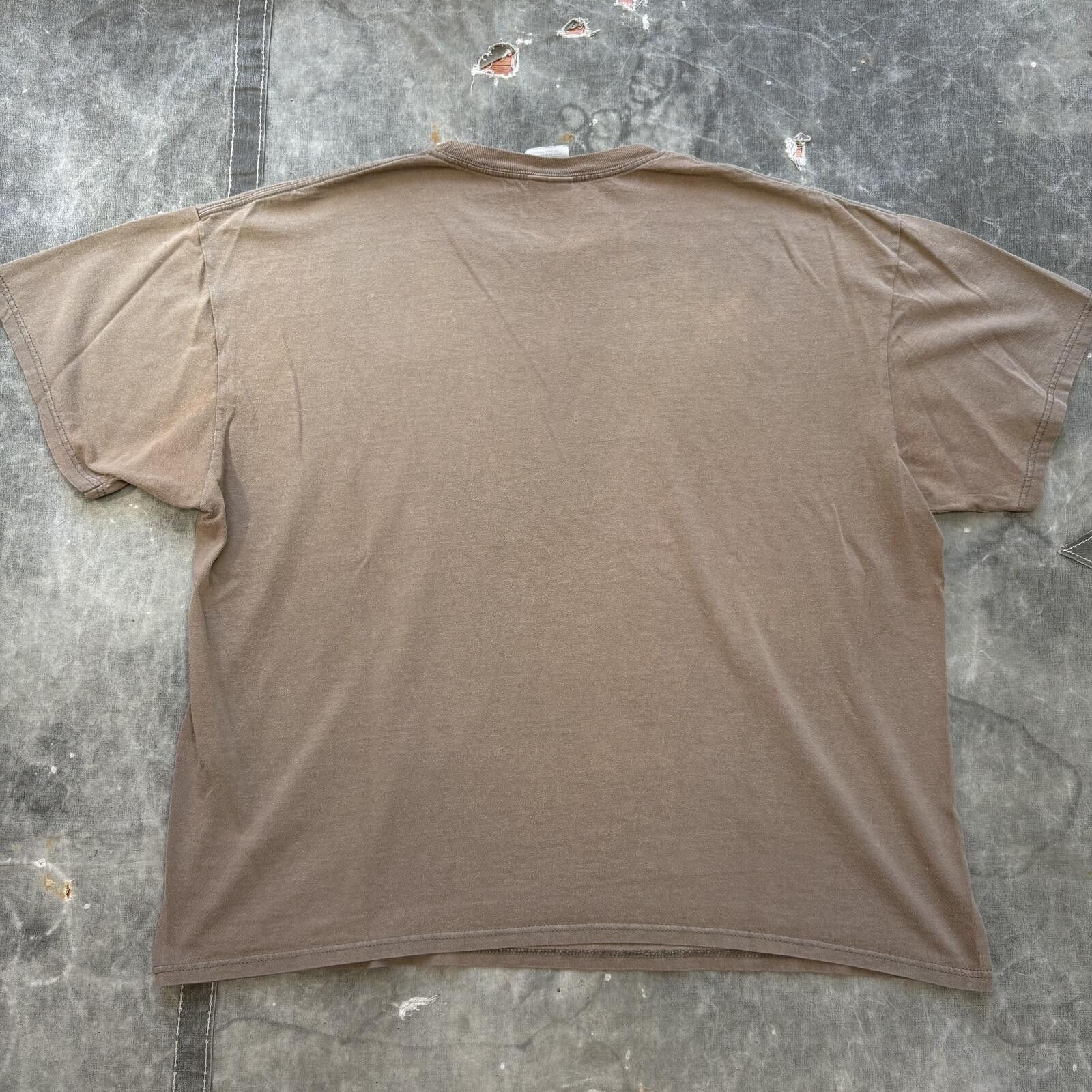 Nike Vintage Y2K Faded Distressed Nike Tan Brown Grunge Shirt Size US XXL / EU 58 / 5 - 5 Thumbnail