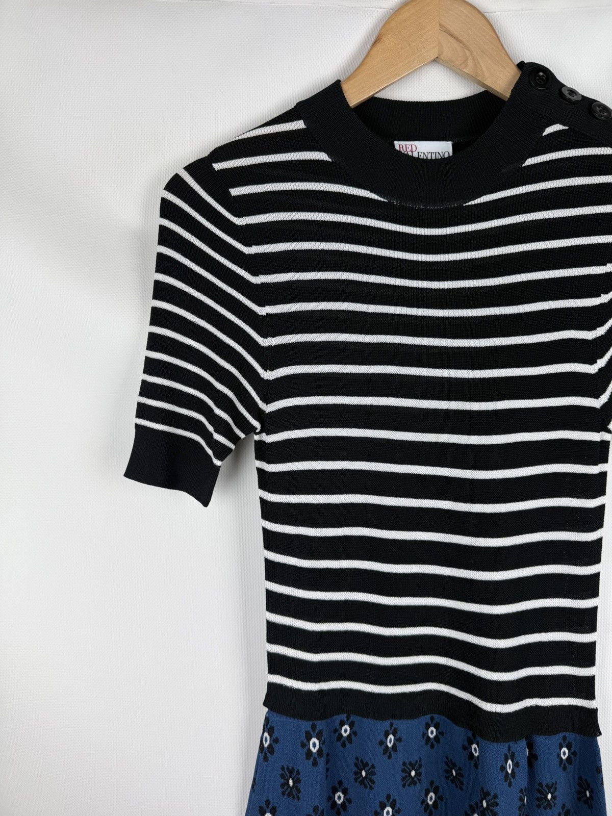 RED Valentino × Valentino Red Valentino Ladies Patterned Short Sleeve Viscose Dress Size L / US 10 / IT 46 - 3 Thumbnail