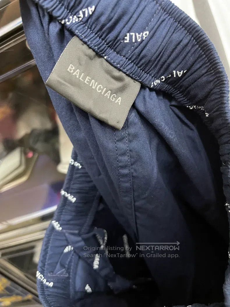 Balenciaga Balenciaga Letter Logo Elastic Waist Wide Leg Pants Size US 28 / EU 44 - 4 Thumbnail