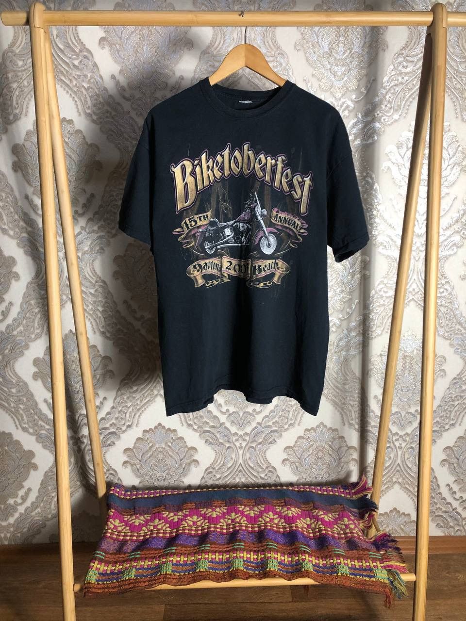 Harley Davidson × Vintage VERY RARE BIKE TO BER FEST MOTORCYCLE DOUBLE PRINTED T-SHIRT Size US L / EU 52-54 / 3 - 2 Thumbnail