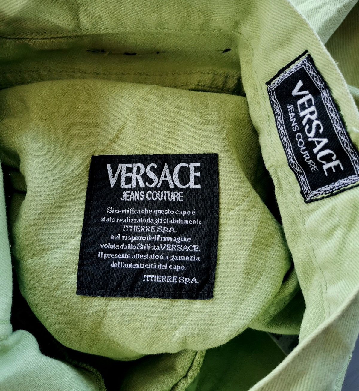 Versace Apple Green Vintage Versace Jeans Couture Size US 32 / EU 48 - 9 Thumbnail