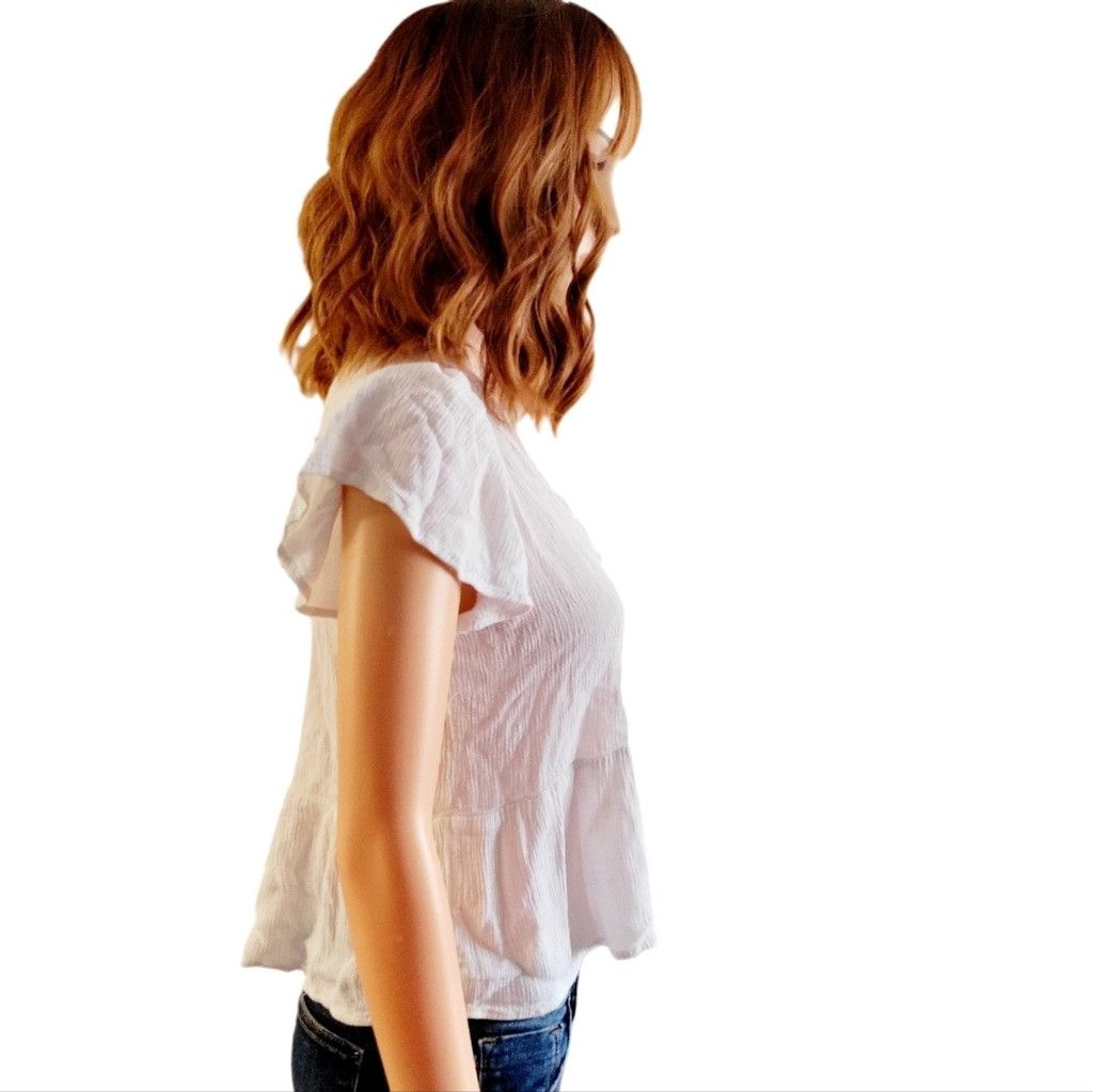 Other Eyeshadow short sleeve button-up crop top size medium Size M / US 6-8 / IT 42-44 - 5 Thumbnail
