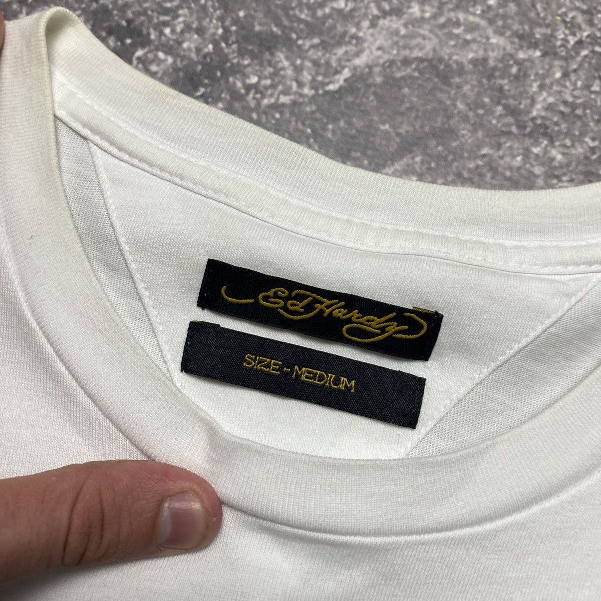 Ed Hardy Men’s Ed Hardy By Christian Audigier big logo y2k tee Size US M / EU 48-50 / 2 - 9 Thumbnail