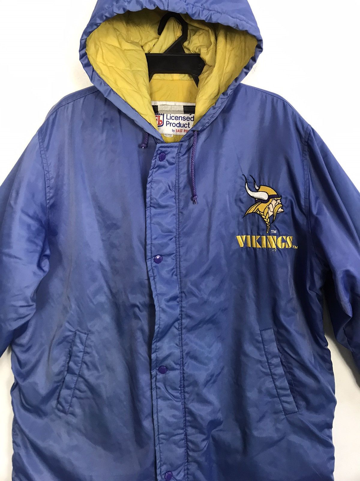 NFL NFL Viking Team Hooded Jacket Quilted Padded Inner Big Logo Size US XL / EU 56 / 4 - 3 Thumbnail