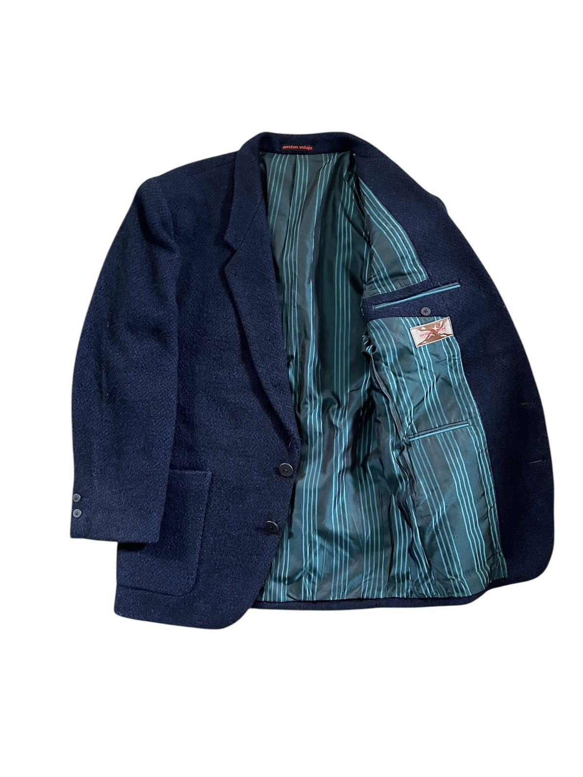 Japanese Brand Arrston Volaju Tweed Knitted Wool Coat Size US L / EU 52-54 / 3 - 10 Thumbnail