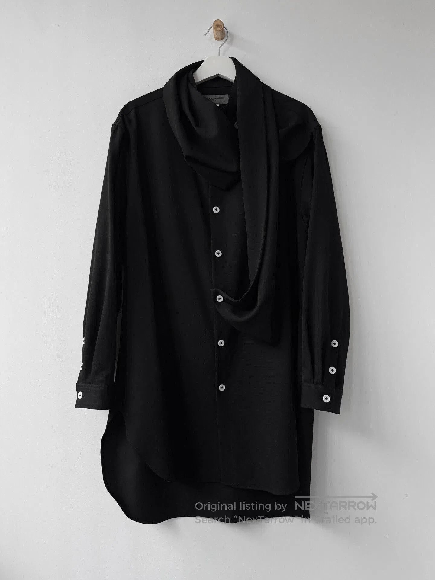 Yohji Yamamoto Yohji Yamamoto Black Long Sleeve Shirt. Size US L / EU 52-54 / 3 - 1 Thumbnail