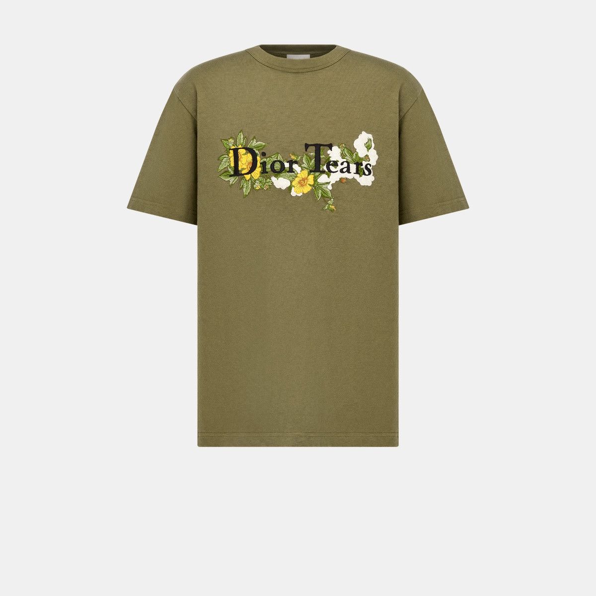 Dior o1bcso1str0225 Tears T-Shirt in Khaki Size US XL / EU 56 / 4 - 1 Thumbnail