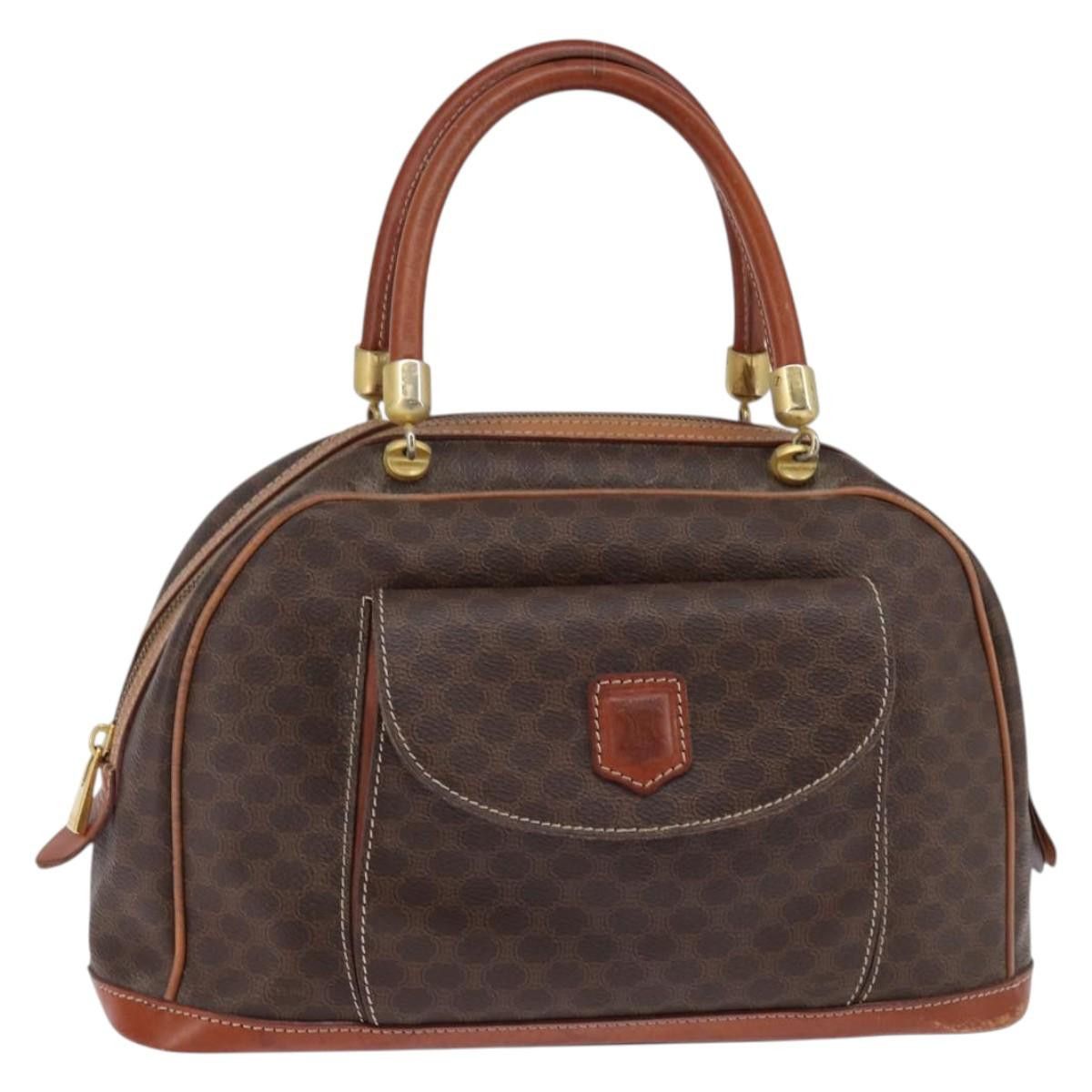 Celine CELINE Macadam Canvas Hand Bag Pvc Leather Brown Gold Size ONE SIZE - 1 Thumbnail
