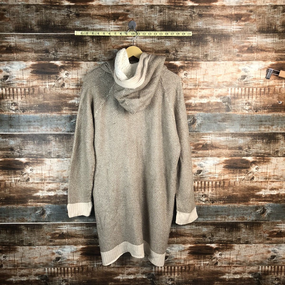 Homespun Knitwear × Japanese Brand Putietal Brown Cardigan Hoodie Knitwear #A1851 Size L / US 10 / IT 46 - 12 Thumbnail