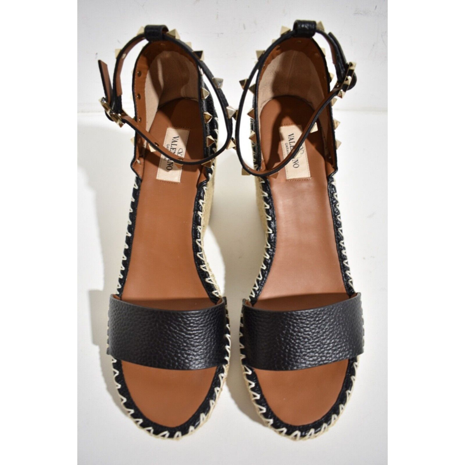 Valentino Rockstud Ankle Strap Platform Wedge Sandal Heel 41 Size US 11 / IT 41 - 7 Thumbnail