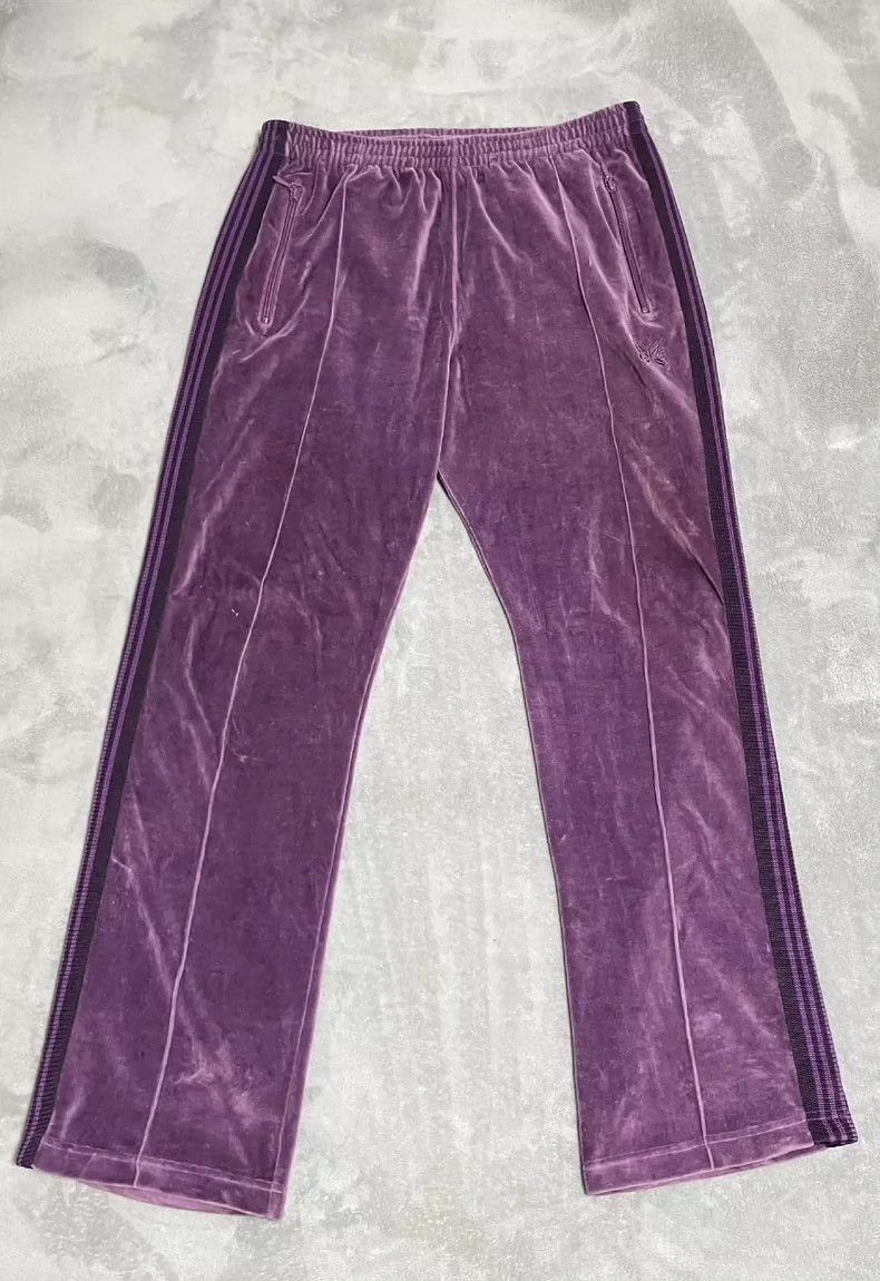 Vintage needless Purple Velvet Pants - dmc Size US 36 / EU 52 - 1 Thumbnail