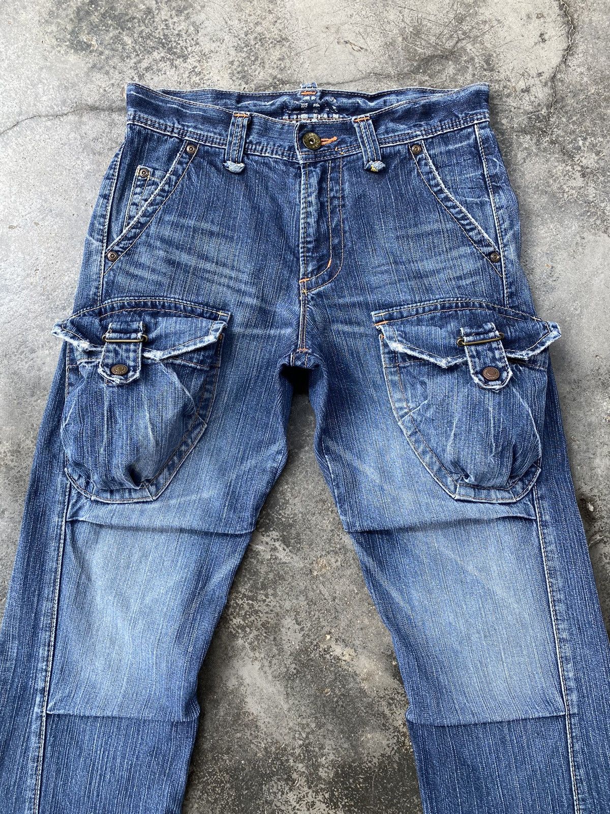 Edwin Vintage Edwin Multi Pocket Distressed Denim Pants Size US 30 / EU 46 - 3 Thumbnail