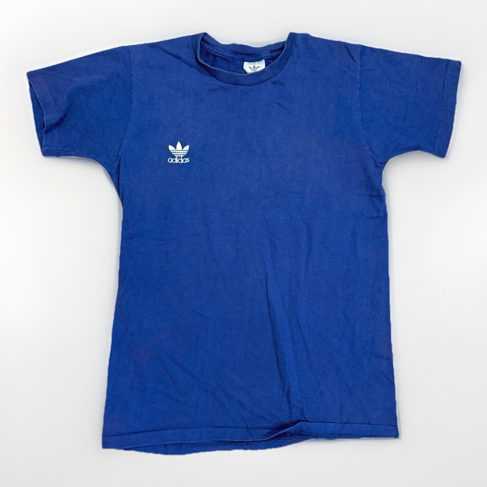 Adidas Vintage 1980s Adidas Trefoil T-Shirt XS SS Double Sided Size US XS / EU 42 / 0 - 1 Thumbnail