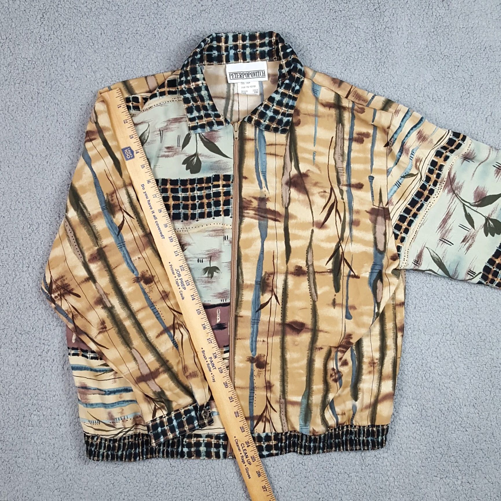 Etro Vintage 90s Plant Nature Outdoor Women's Medium Zip Up Retro Garden Jacket Shirt? Size M / US 6-8 / IT 42-44 - 7 Thumbnail