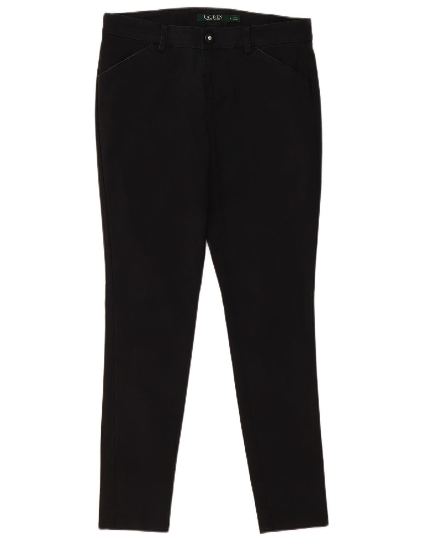 Ralph Lauren Womens Skinny Chino Trousers US 4 Small W30 L28 Black Size 25" / US 0 / IT 36 - 1 Thumbnail