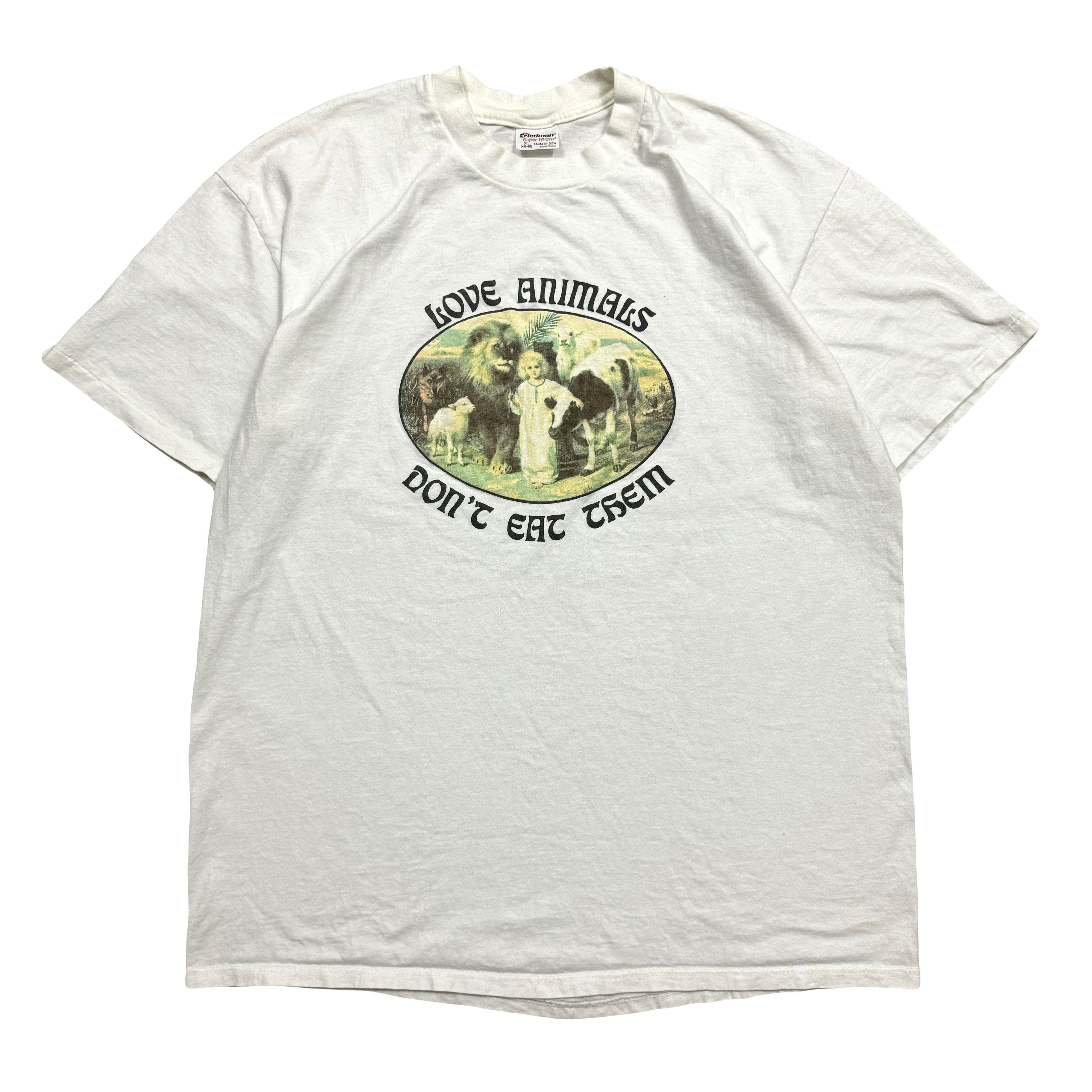 Supreme × Vintage VTG RARE 80s Love Animals Don't Eat Them T Shirt Supreme Size US XL / EU 56 / 4 - 1 Thumbnail