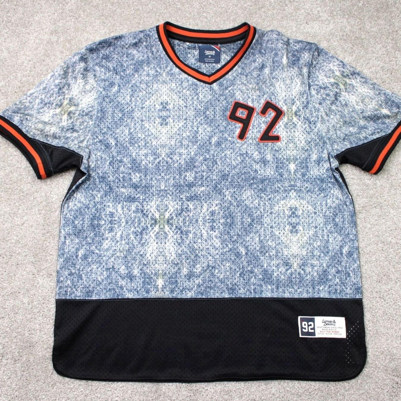 Vintage Lemar & Dauley Jersey Shirt Mens Medium Blue Acid Wash Activewear S/S Size US XL / EU 56 / 4 - 2 Thumbnail