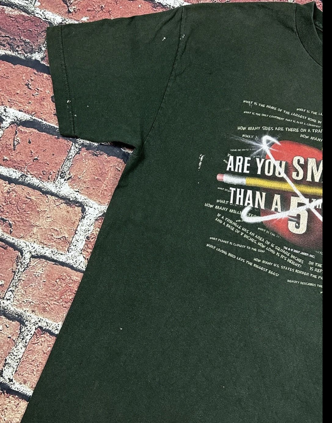 Vintage Vintage Are You Smarter Than A 5th Grader TV Show Promo Tee Size US L / EU 52-54 / 3 - 9 Thumbnail