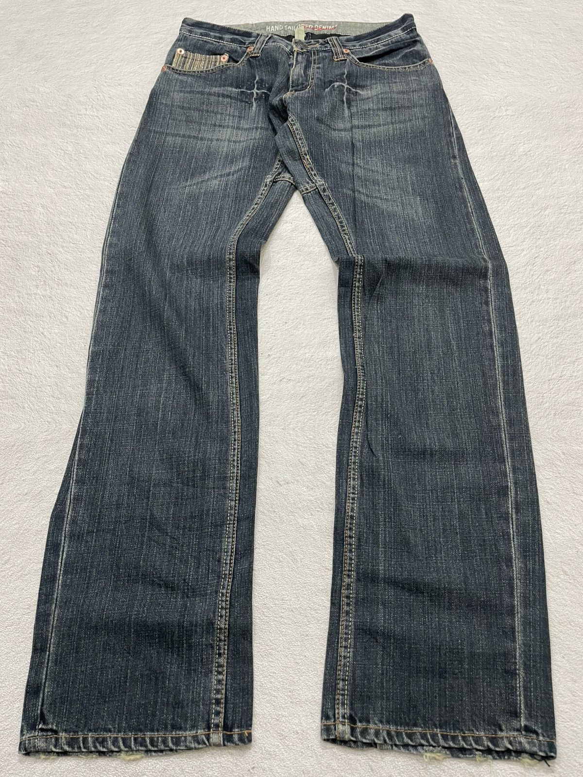 Japanese Brand 2000s Hand Tailored Denim Mudwash Details Pocket Y2K Size US 31 - 1 Thumbnail