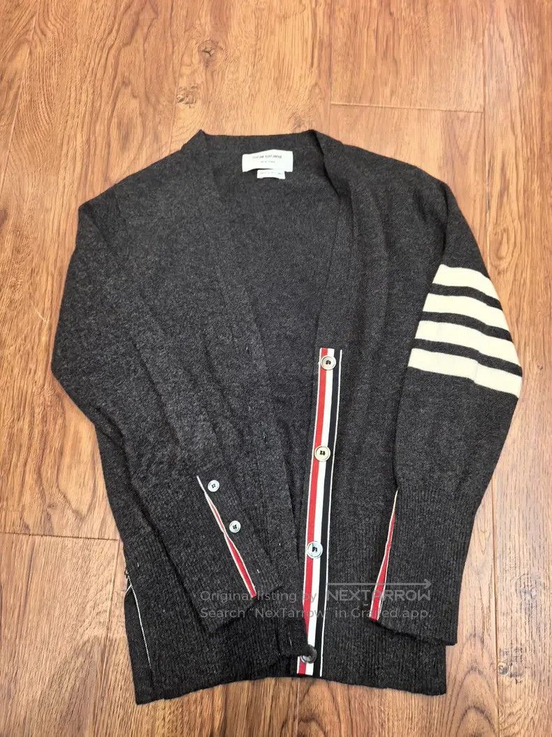 Thom Browne Thom Browne Gray cashmere cardigan Size US XS / EU 42 / 0 - 1 Thumbnail