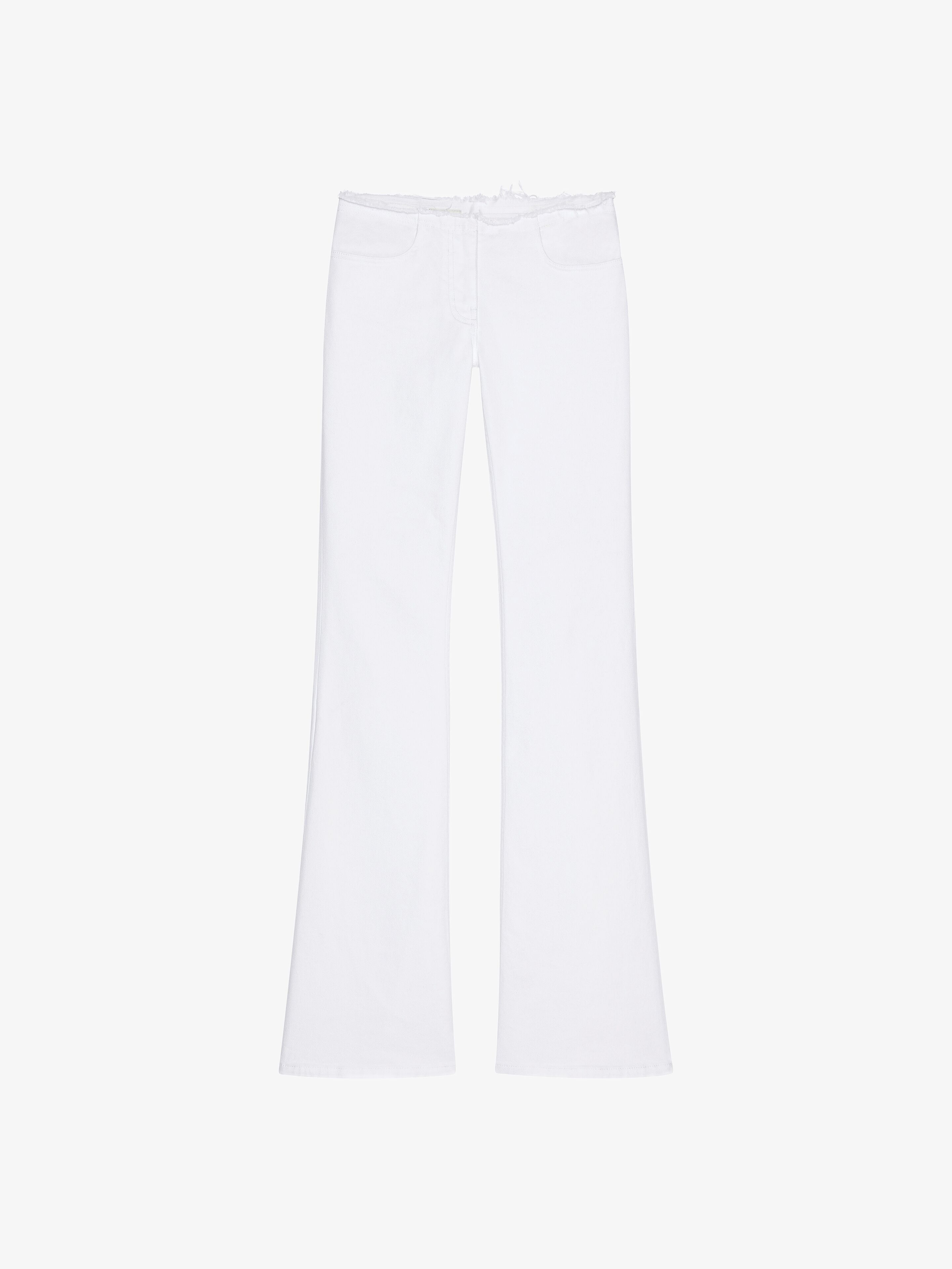 Givenchy o1w1db10825 Low Waist Denim Pants Without Waistband in White Size 27" / US 4 / IT 40 - 1 Thumbnail