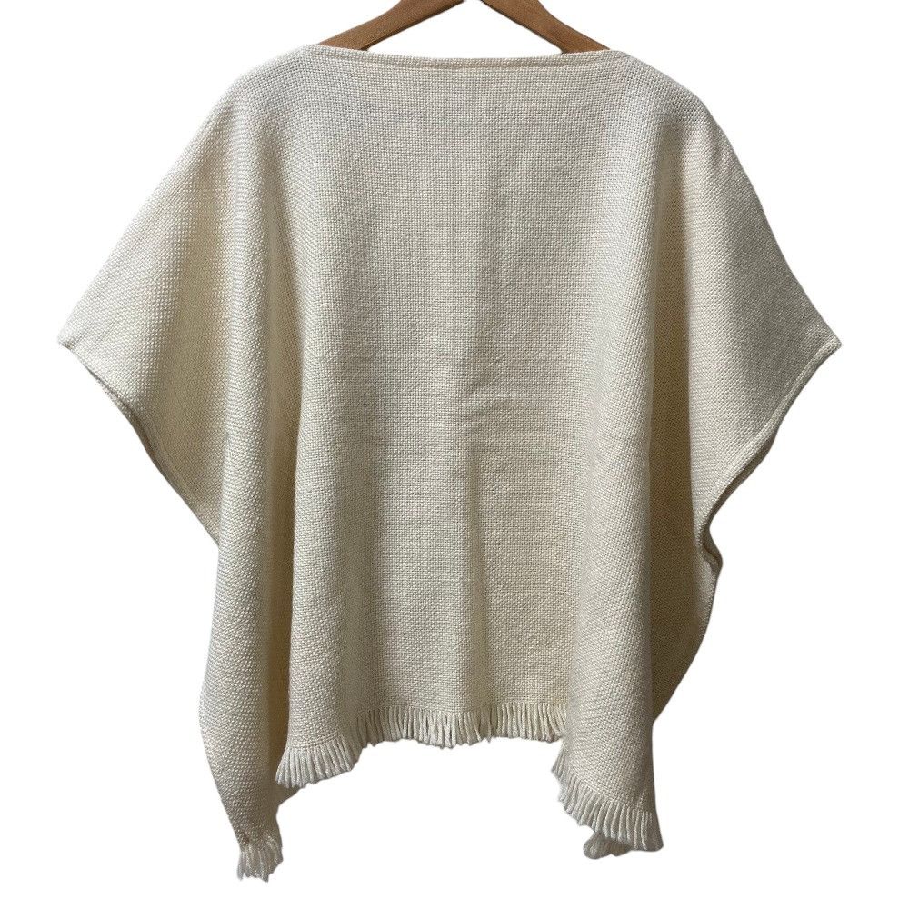 Other Other Cristaseya Bamboo Wool Fringe Poncho Textile Shawl DUTY FREE for USA Size ONE SIZE - 1 Thumbnail