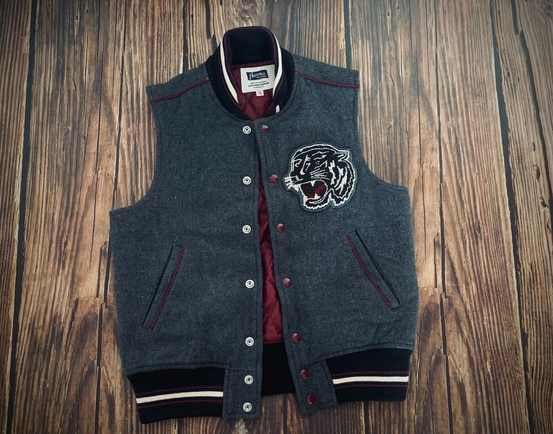 Pherrow's stylish sleeveless wool vest with embroidery Size US M / EU 48-50 / 2 - 1 Thumbnail