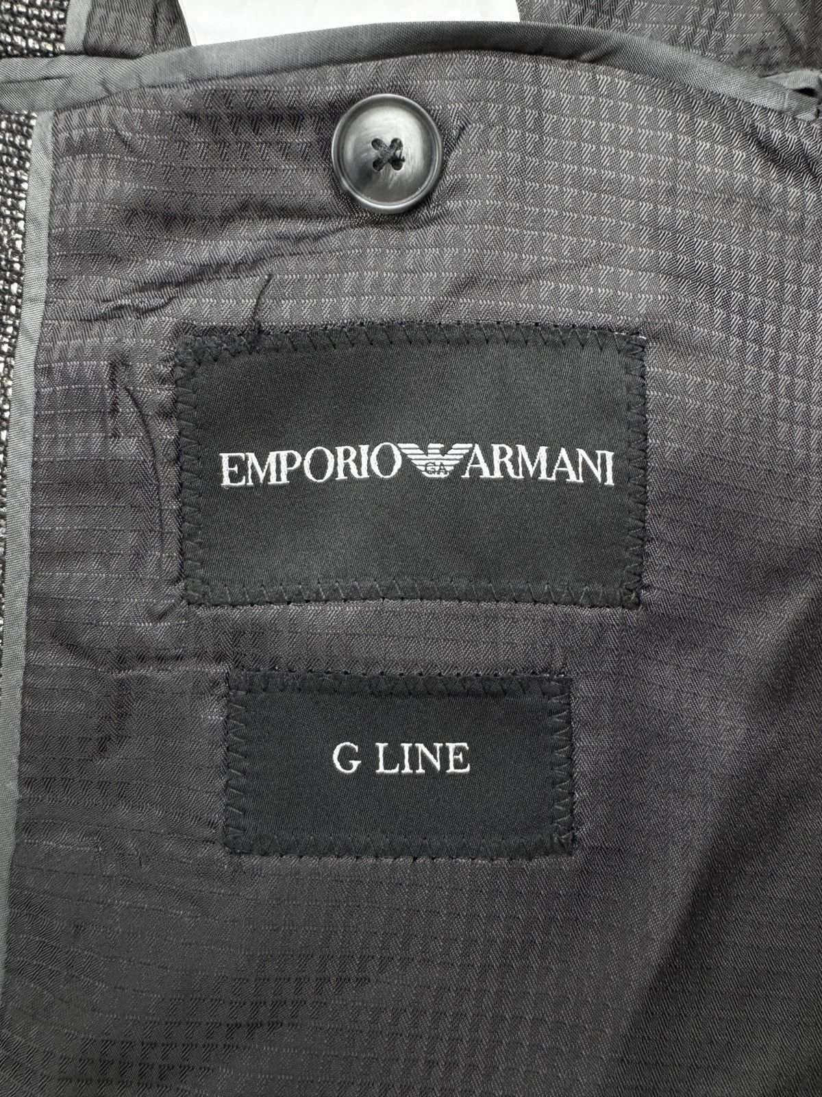 Emporio Armani Emporio Armani G Line Exclusive Fabric Grey Checkered Blazer Size 38R - 12 Thumbnail