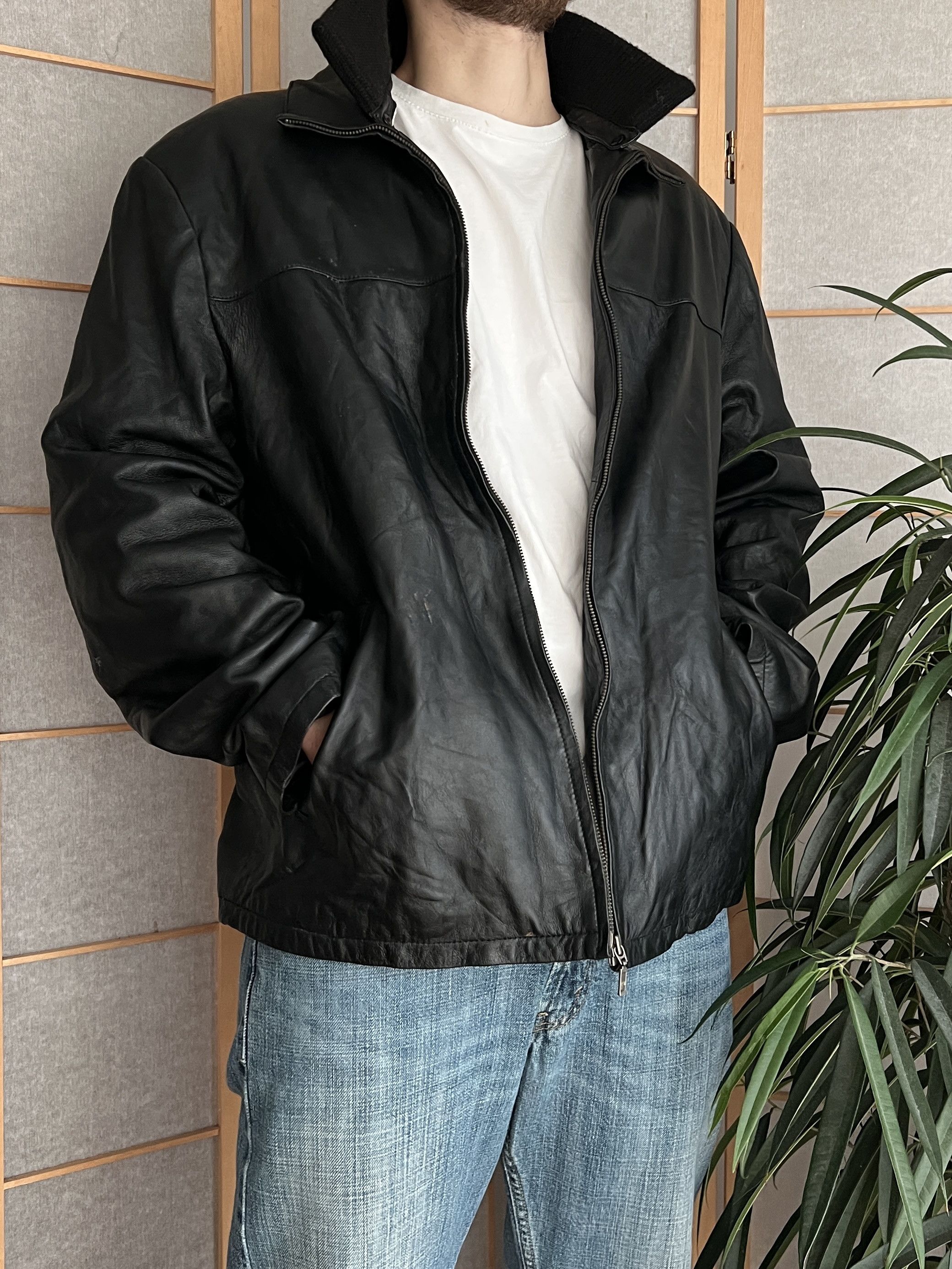 If Six Was Nine The Sopranos vibe VTG 2000s leather jacket coat opium y2k Size US L / EU 52-54 / 3 - 15 Thumbnail