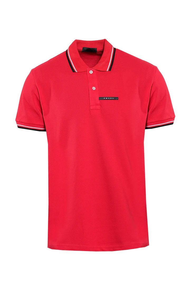 Designer × Luxury × Prada 💫💥00s Prada sport red tab polo shirt