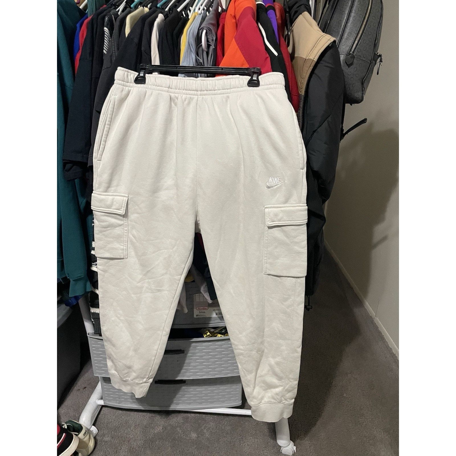 Nike Size L- Nike Sweat Pants Joggers Cargo Light Bone White Size US 42 / EU 58 - 1 Thumbnail