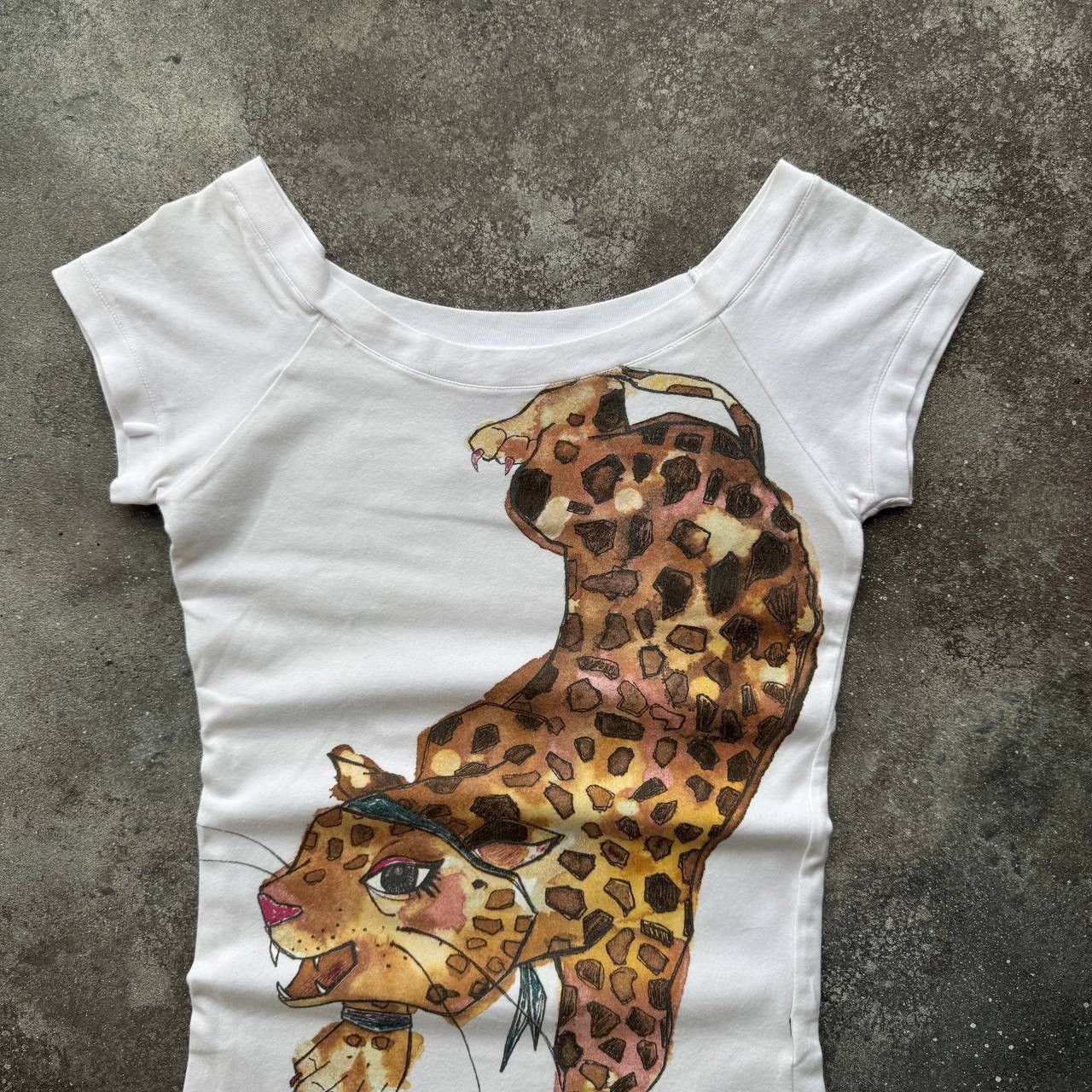 Vintage Super Sexy Glamour Leopard Vintage T-Shirt Size M / US 6-8 / IT 42-44 - 2 Thumbnail