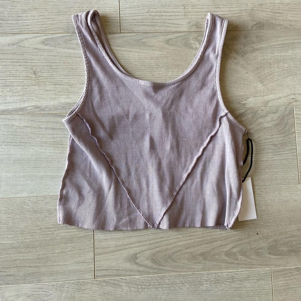 Designer Urban Nation Light Purple Ribbed Crop Top Size M / US 6-8 / IT 42-44 - 1 Thumbnail